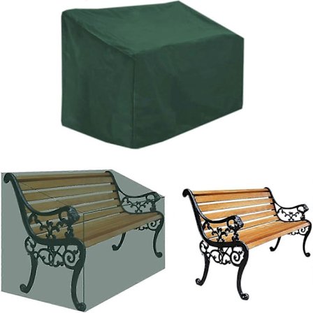 Hagebenk Trekk Vanntett Trekk - 2 Seters Vanntett, Vindtett, UV-bestandig 210D Polyester Oxford Stoff, 134 x 66 x 89cm (Grønn)