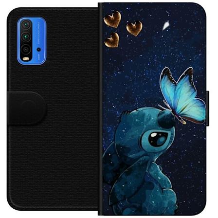 Xiaomi Redmi Note 9 4G Lommeboketui Stitch sommerfugl