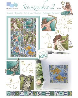 Korsstygnsmönster Stjärntecken