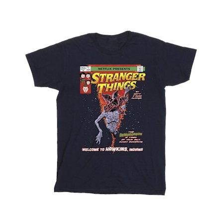 Netflix Boys Stranger Things Comic Cover T-Shirt 9-11 år Marinblå