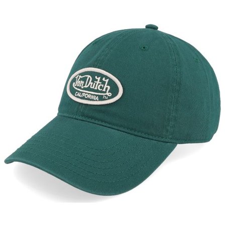 Von Dutch - Grön unconstructed Keps - Oval Patch Dark Green Dad Cap @ Hatstore