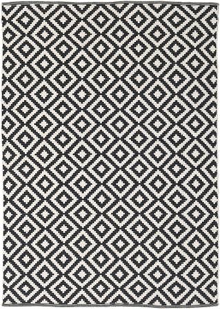 140X200 Checkered Small Torun Rug - Black/White Cotton