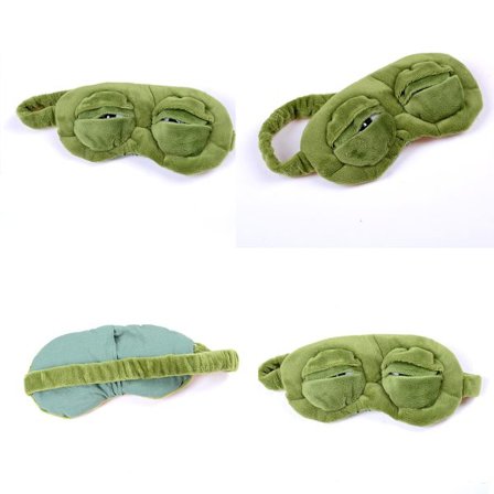3st Groda Sad frog 3D Eye Mask Cover Sova Roligt Vila Sömn
