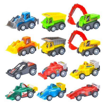 12st/ set Mini tröghetsbil leksaksbil modell tekniskt fordon