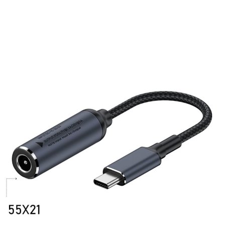 DC till typ C-omvandlare Laddningskabel för bärbar dator 5,5X2,1MM 5,5X2,1MM