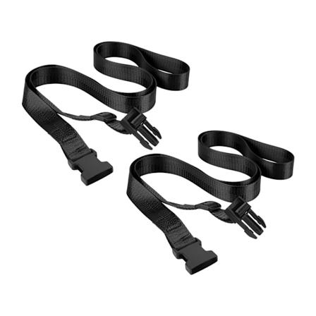 2 stk bagasjerem justerbar polyester bagasjespenne for reiser 150x2,5 cm svart