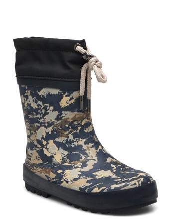 Thermo Rubber Boot Print Patterned Wheat