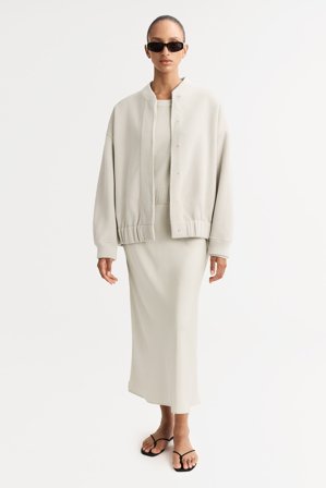 Soft Goat - Bomber Jacket - Kashmirjacka - M - Chalk