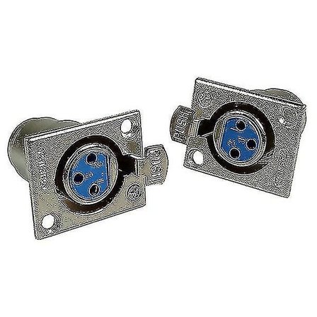 Hmwy-ys1k3f2 Nikkelöity 3-nastainen XLR-naarasliitin, paneeliin asennettava liitin, kaiutin, mikrofoni, Powercon-pistoke