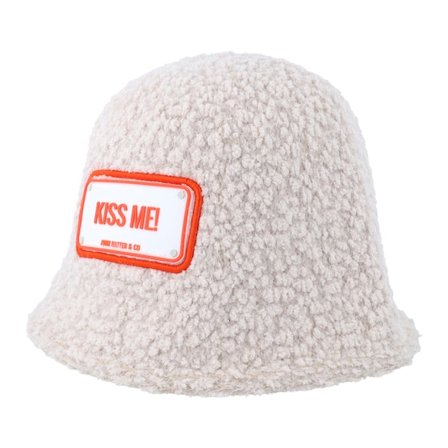 John Hatter & Co - Black bucket Kapelusz - Winter Kiss Me! White Bucket @ Hatstore