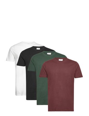 4Pk Basic Tee S/S T-shirts Short-sleeved Svart Lindbergh*Betinget Tilbud