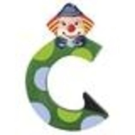 Clown Bokstav i Trä, C