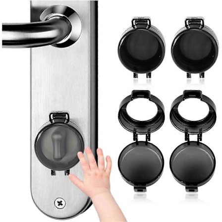 4 kpl Deadbolt-lapsilukko, lapsiturvallinen Deadbolt-suojus, oven turvalukko lapsille, lapsiturvallinen oven lukko sopii useimpiin Deadbolt-lukkoihin