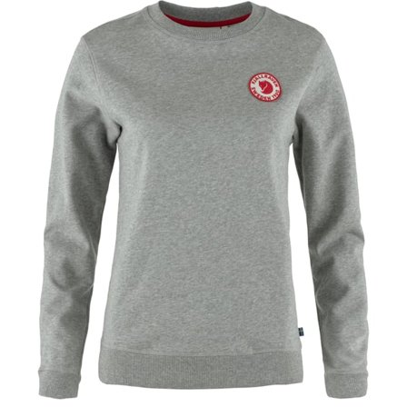 Fjällräven Women's 1960 Logo Badge Sweater in Grey/Melange, Bio-Baumwolle | Size: Medium