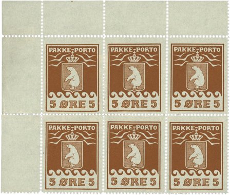 Grønland - Pakkeporto AFA 6 i 6-blok - Ubrugt