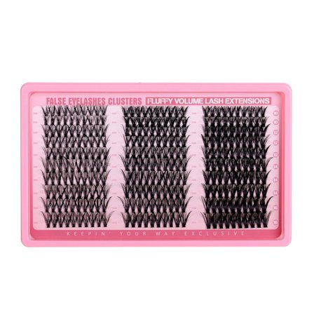 Falske Øjenvipper Cluster Kit: 30D+40D+50D Blandede Volume Vipper, Naturligt Look