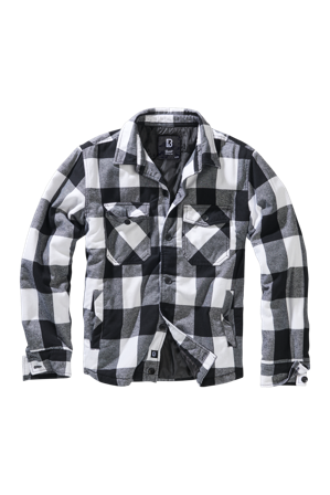 Brandit Lumber Jacket White/Black XL