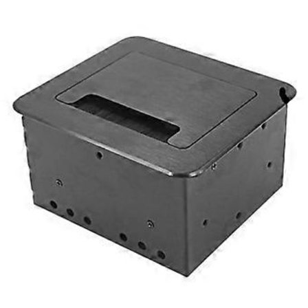 Innfelt Stikkontaktboks 3 Hull Utløp og VGA Informasjonsport Skjult Bordkontakt for Husholdningskontor AC250V 13A