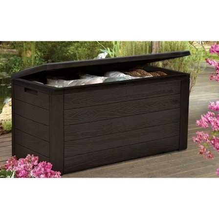 TOOD Resin opbevaringsrum - 300 L - 120 x 46 x 58 cm - Brunt trælook kastanj