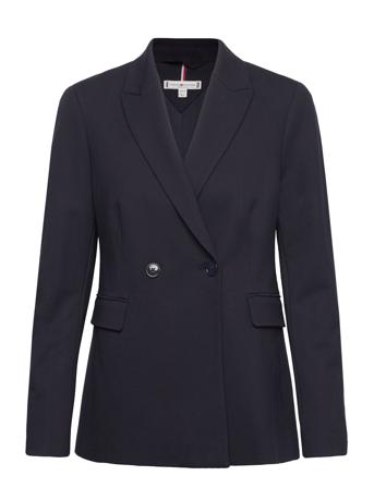 Global Db Slim Punto Blazer Blazers Double Breasted Blazers Marineblå Tommy Hilfiger*Betinget Tilbud
