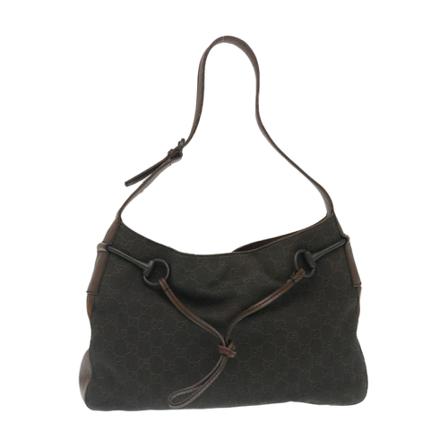 Gucci Vintage, Pre-owned GG canvas Bruin, Dames, Maat:ONE Size,leer