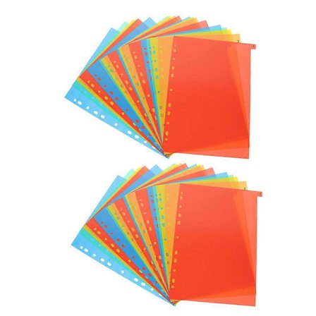 Plast Skilleark Dokumentkategorisering Enkel Tilgang Rektangulær Form 2 Sett