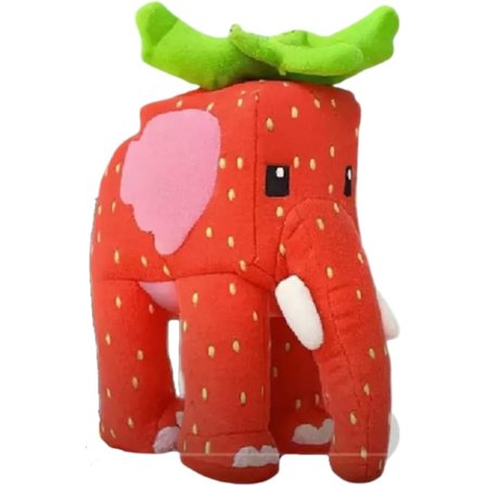 Steal a Brainrot -pehmolelut, 25 cm:n suloinen Brainrot Strawberry Elephant -pehmolelu, keräiltävä Brain Rot -pehmolelu