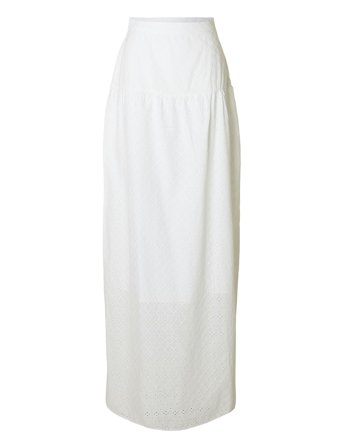 Selected | Slfhannah Mw Long Broderi Skirt D | 34