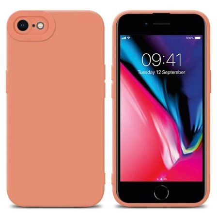 Fodral för Apple iPhone 7 / 7S / 8 / SE 2020 i LIGHT ORANGE FLUID Fodral Skal i flexibelt TPU silikonskydd