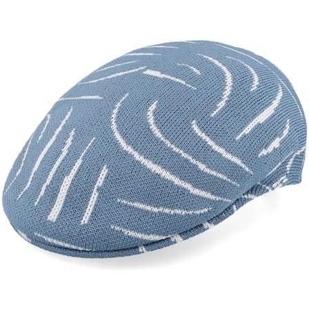 Kangol - Blå flatcap Keps - Kg Swerve 504 Denim Blue/White Flat Cap @ Hatstore