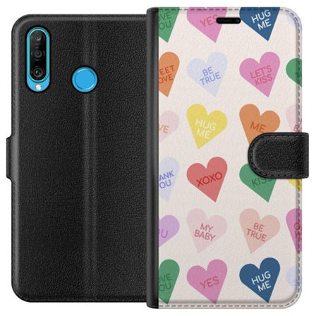 Kompatibel Tegnebogsetui til Huawei Huawei P30 lite GodteHjerter