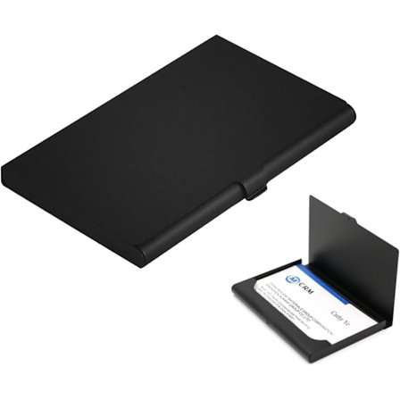 (Svart) Visitkortsfodral, Rostfritt Stål Visitkortsfodral,