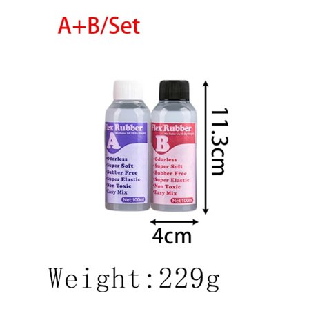 100/250/500ml Epoxiharts Lim 1:1 AB Squishy Gel Mjukt Flytande Silikonform DIY Dekompressionsleksaker Gåva Klämleksak 2 Flaskor