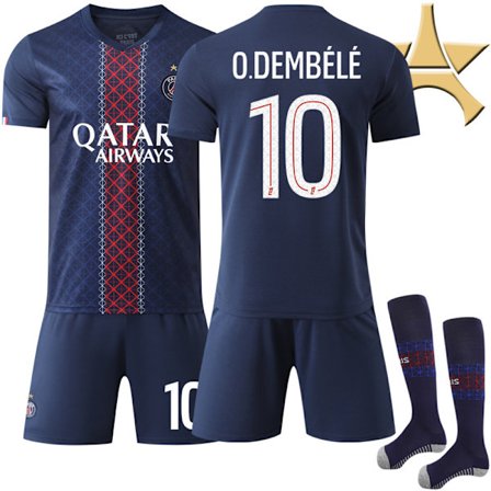 Ny 2025-2026 Paris Saint-Germain Hjemmedrakt 1 Stjerne Fotballdrakt Nr. 10 O.Dembélé