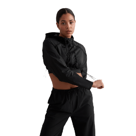 aim'n Black Cropped Jacket Friluftsjackor Dam Svart S