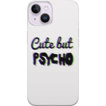 Kompatibel Mobilcover til Apple iPhone 14 Plus Rainbow-farvet legetøjsfigur med et glad ansigt og farverige cirkler i en legesyg studieillustration