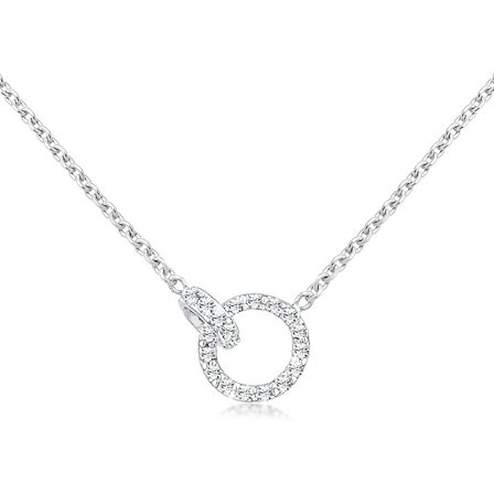 s925 sterling silver dubbelt spänne halsband