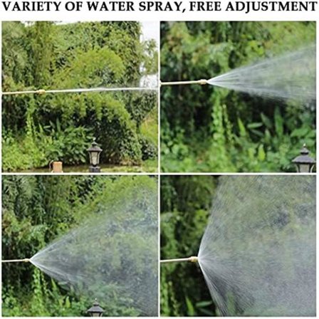 Metal Vandingslangebøsse med Justerbar Messingdyse Højtryks Sprøjt