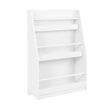 SoBuy Børnebibliotek med 3 hylder i hvid 58.3x18.2x81.2cm, funktionel KMB45-W