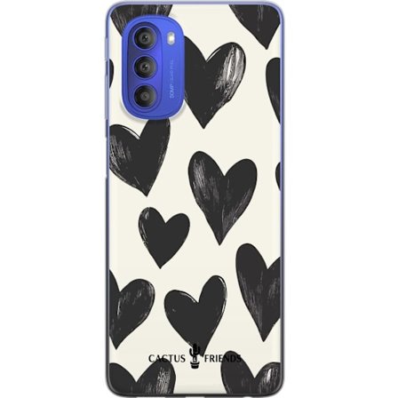 Kompatibel Mobilcover til Motorola Motorola Moto G51 5G Cactus and Friends - Bold Black Love Pattern