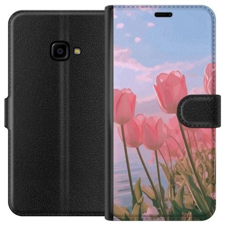 Plånboksfodral till Samsung Galaxy Xcover 4 med Rosa Tulpaner