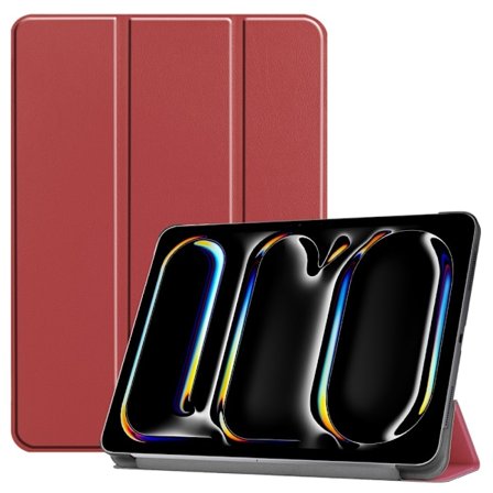 Till iPad Pro 11 (2024) Slim fit tri-fold fodral - Vinröd