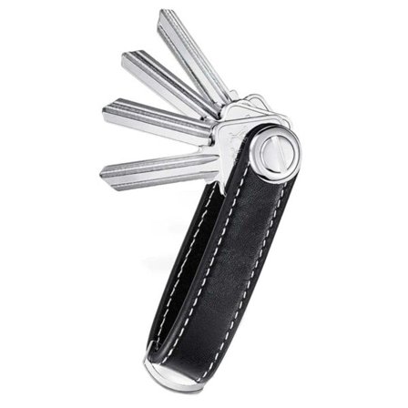 Key Organizer Lær Nøkkelholder Nøkkelring svart