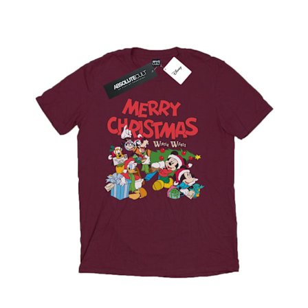 Disney Herr Mickey And Friends Winter Wishes T-shirt XL Bourgogne