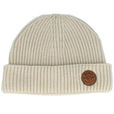 Pippi Långstrump - Beige cuff Beanie - Kids Brown Logo Oatmeal Cuff @ Hatstore