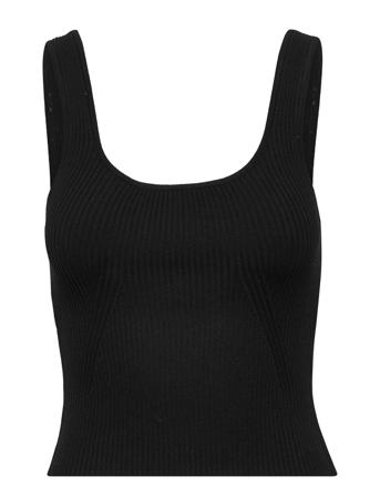 Clara Knitted Singlet Black Gina Tricot