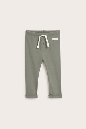 Newbie | Prążkowane legginsy | Ciemnozielony