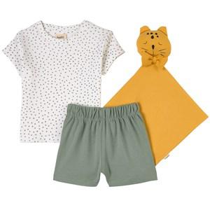 Buddy & Hope 3-piece White Polka Dots Pajama Set 74/80 cm - Nightwear - 74/80 cm - White
