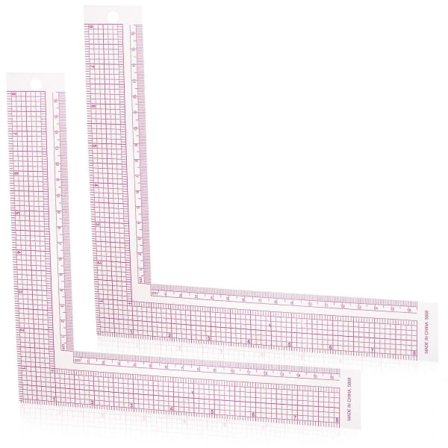 2 stk. sømlinjaler L vinkel linjal sømmålingslinjal skredderlinjaler