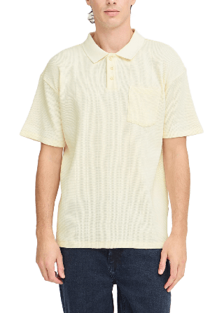 Casual Friday CFCAMERON 0210 waffle polo T-shirt Överdelar Herr Beige M